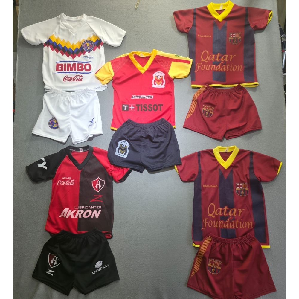 5 Sets of Soccer Jerseys &‎ Shorts Outfits Size 2